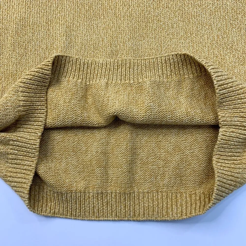 Vintage Tommy Bahama Sweater Mens L Curry Quarter Zip Cotton Wool Blend Pullover